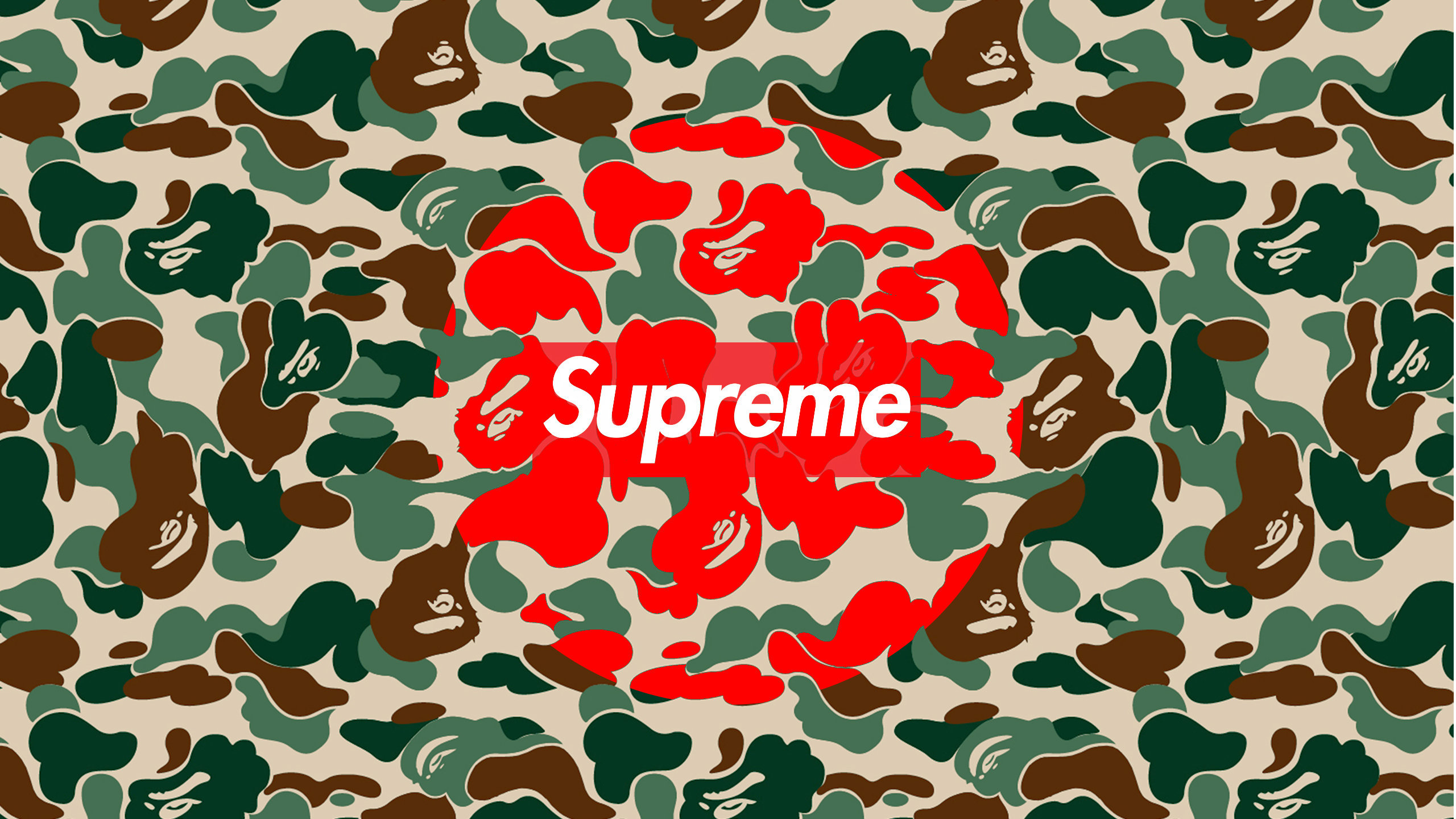 bape supreme jungle camo